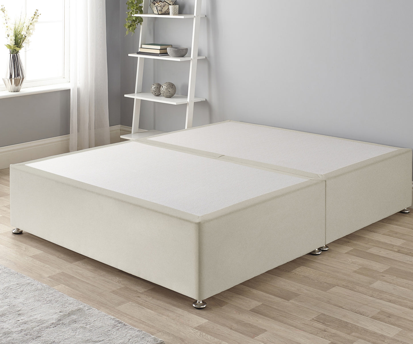 Ottoman Divan Base Chenille Ivory