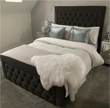 Chelsea Frame Customize Bed Upholstery in Various Fabrics