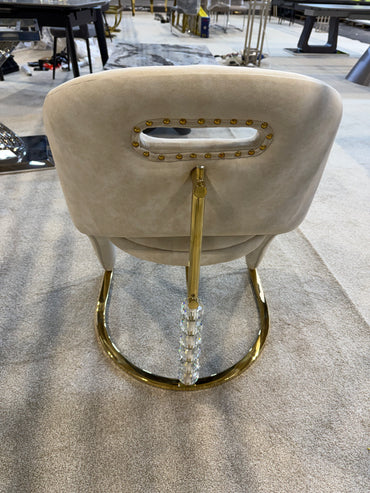 Vegas Cream Gold Dining Chair