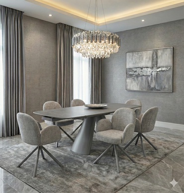 Gstaad Grey Extendable Stone Table