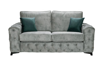 Gatsby 3 Seater Sofa In Daytona Silver Grey Fabric With Daytona Ocean Scatter