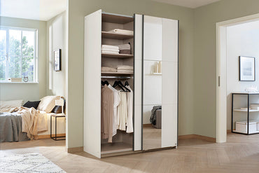 Slide Rauch 2 Sliding Door Wardrobe With Front Mirror