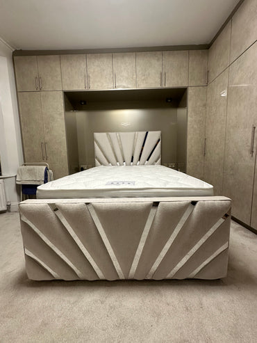 Sunrise Frame Bespoke Bed In Various Fabrics Materials