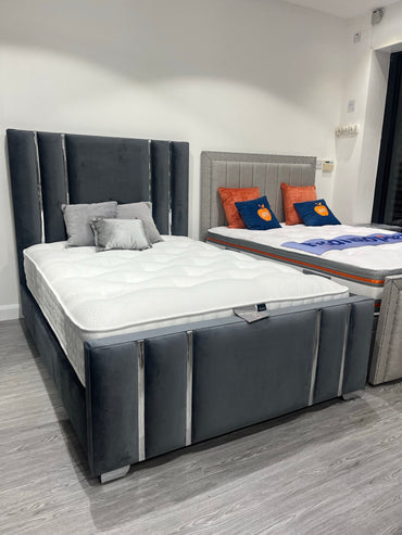 Titanium Frame Luxury Bespoke Bed Available In A Choice Of Fabric Materials