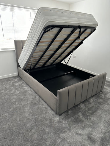 Verona Luxury Bespoke Bed In Various Velvet Fabric Materials