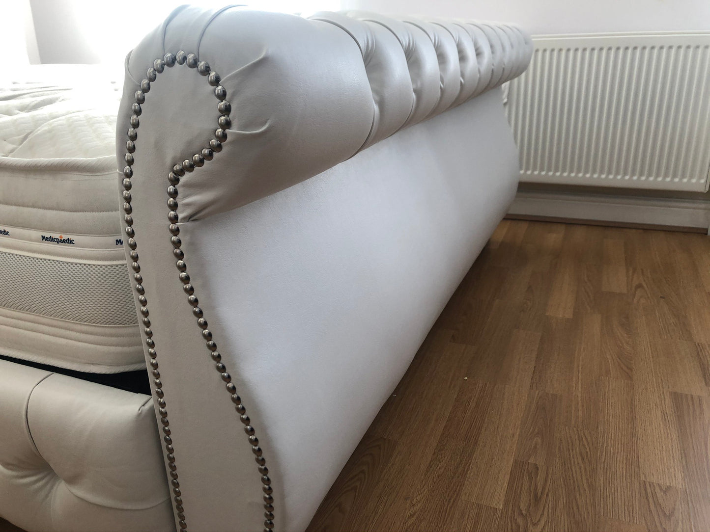 Zoe Frame Elegant Handmade Bed In Custom Velvet Upholstery For Luxury Comfort