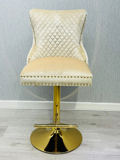 Victoria Cream Lion Knocker Breakfast Stool