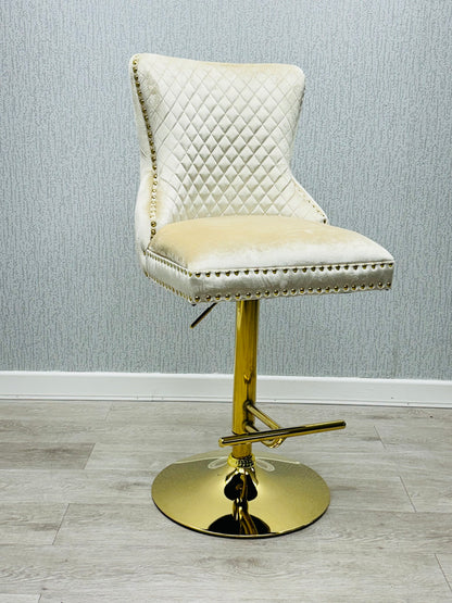 Victoria Cream Lion Knocker Breakfast Stool