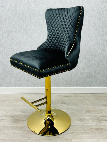 Victoria Black Lion Knocker Breakfast Stool