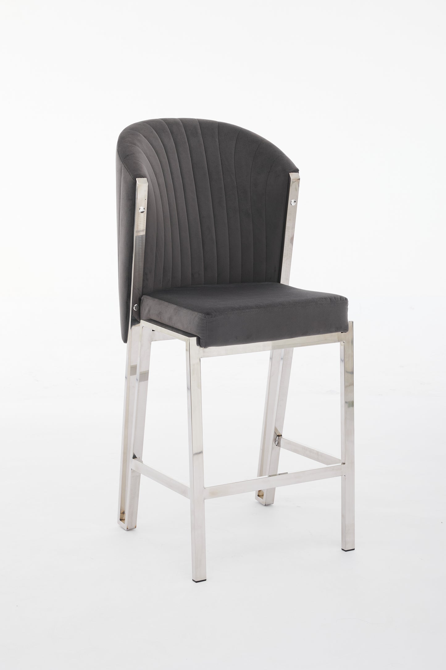 Fabio Grey Silver Breakfast Stool