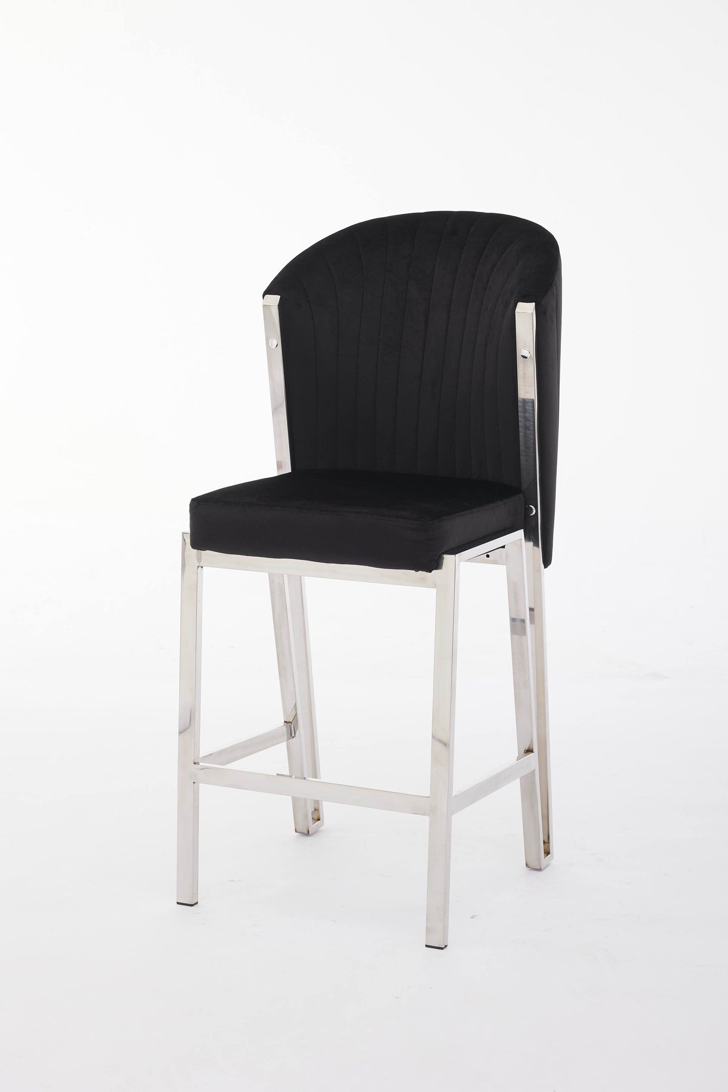Fabio Black Silver Breakfast Stool
