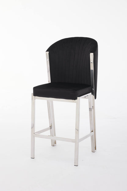Fabio Black Silver Breakfast Stool