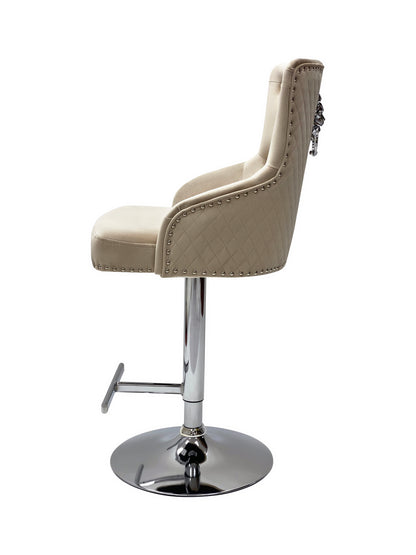 Majestic Mink Fabric Bar Stool