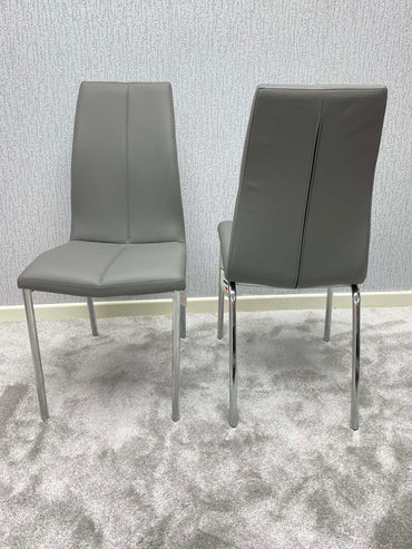 Morano Dining Set Grey with 4 Grey Carlo Chairs
