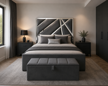 Starlight Frame Bespoke Bed Handcrafted Upholstery in Various Fabrics and Gaslift Storage Option