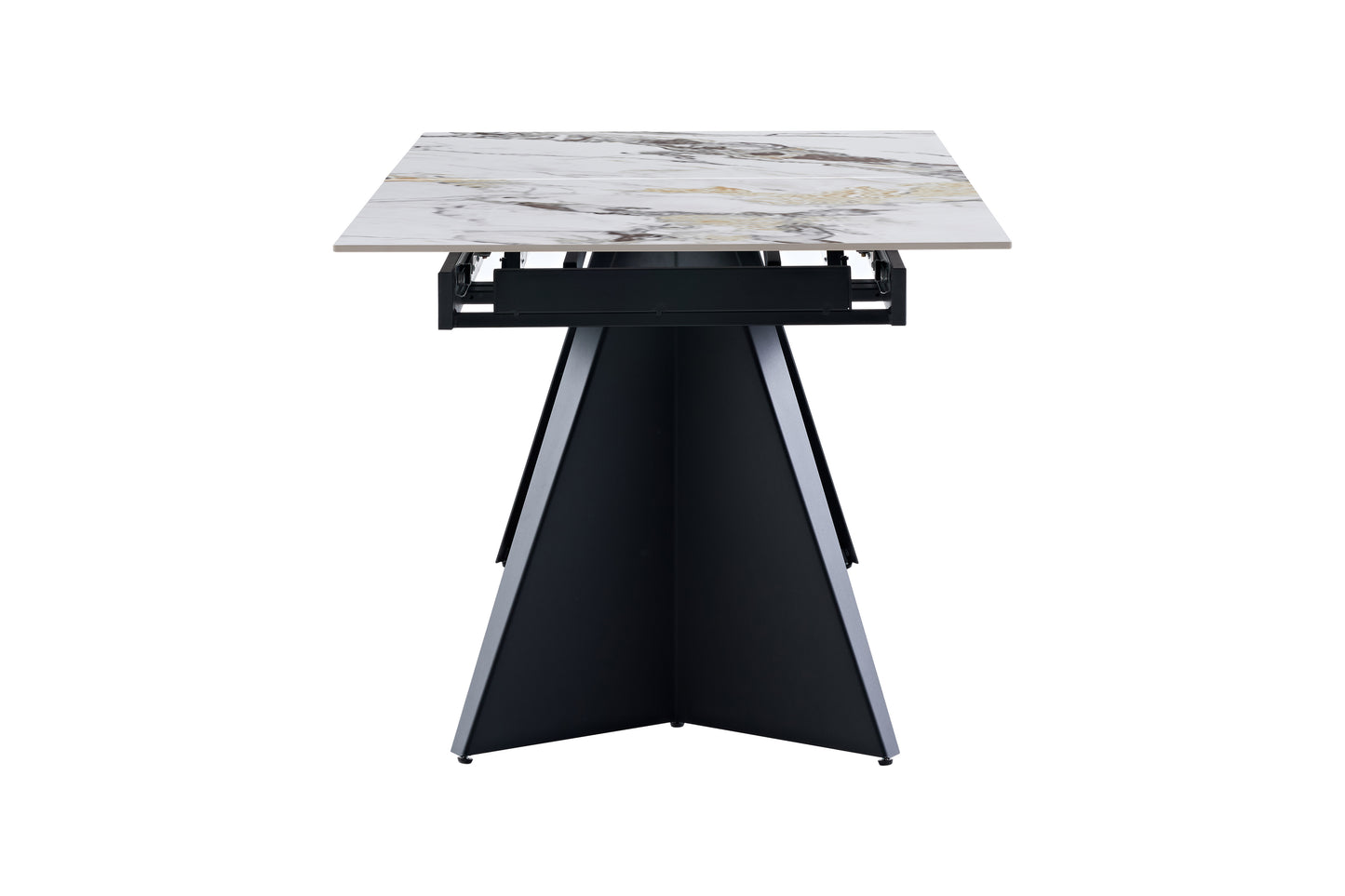 Chicago Extending 160cm to 200cm Cream & Gold Ceramic Table