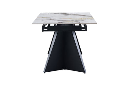 Chicago Extending 160cm to 200cm Cream & Gold Ceramic Table