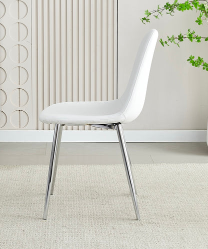 Mexico White PU Dining Chair