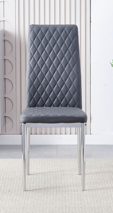 California Grey PU Dining Chair