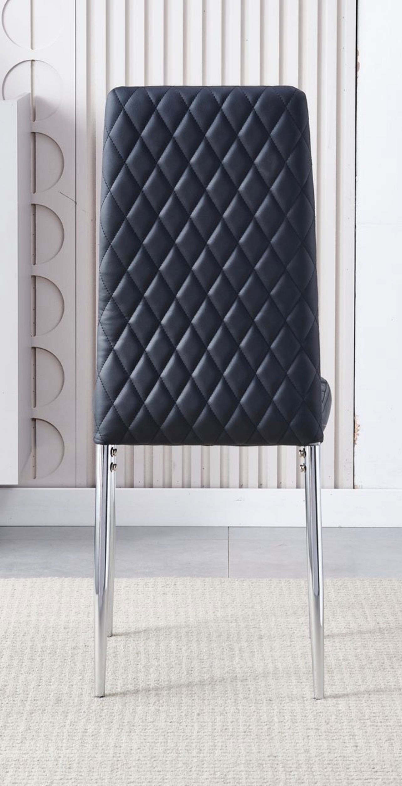 California Black PU Dining Chair
