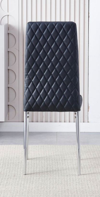 California Black PU Dining Chair