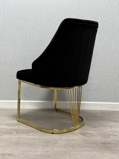 Lasco Black & Gold Dining Chair