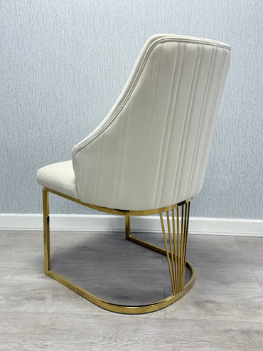 Lasco Cream & Gold Dining Chair