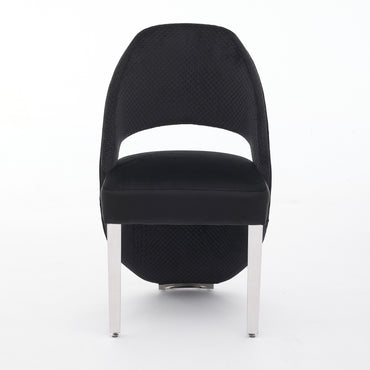 Santorini Black Silver Dining Chair