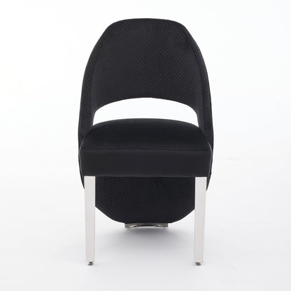 Santorini Black Silver Dining Chair