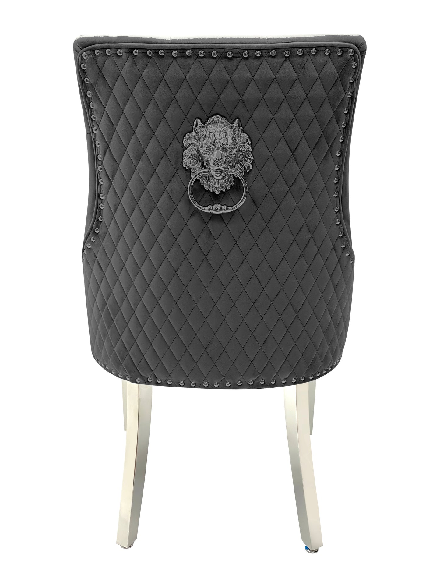 Majestic Dark Grey Velvet Dining Chair