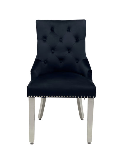 Majestic Black Velvet Dining Chair