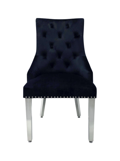 Majestic Black Velvet Dining Chair