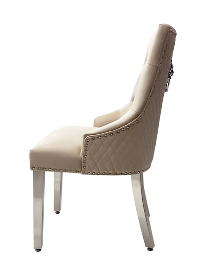 Majestic Mink Velvet Dining Chair