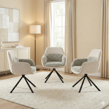 Florence 360 Beige Swivel Chair