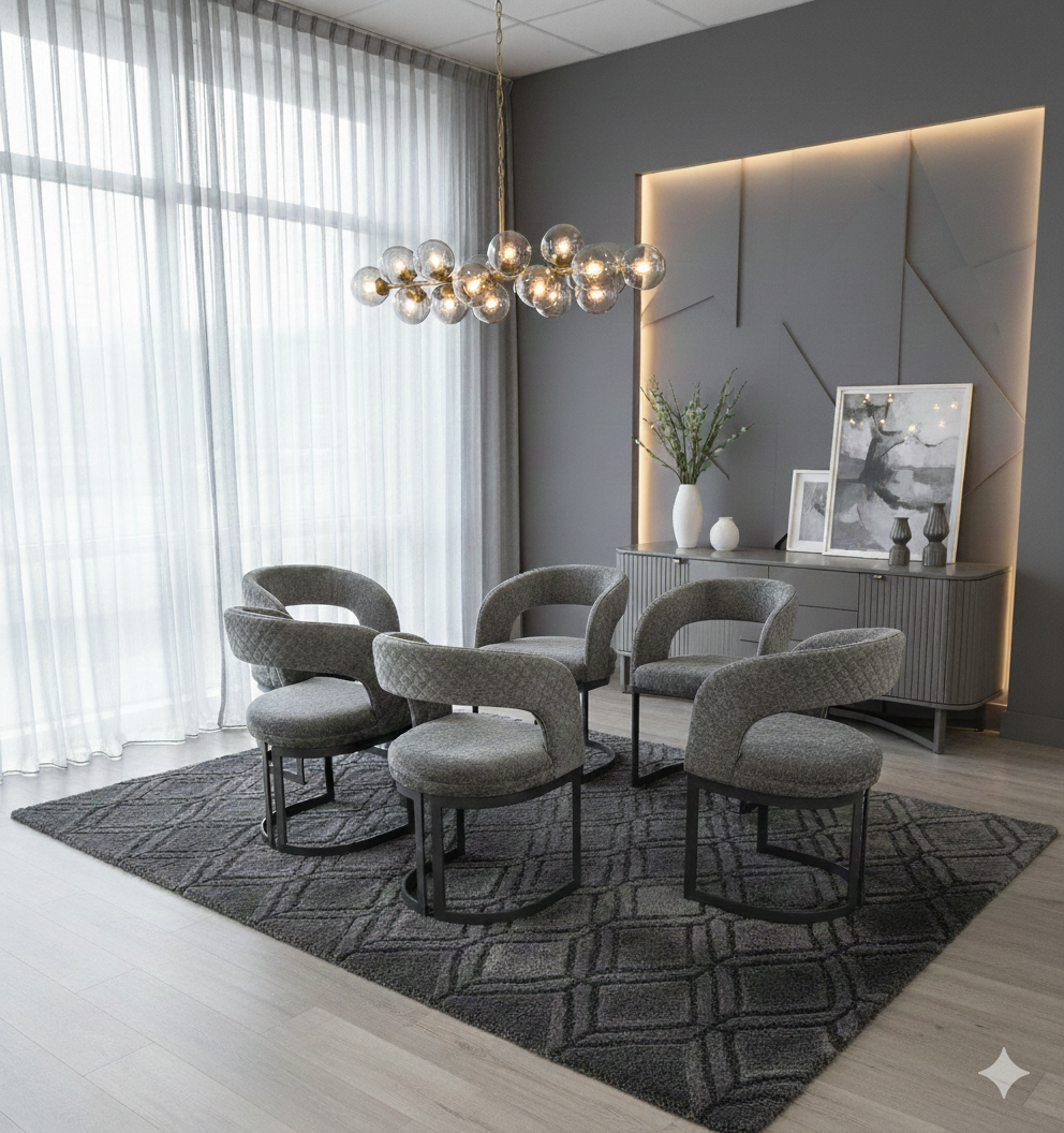 Lina Grey Marble Dining Table