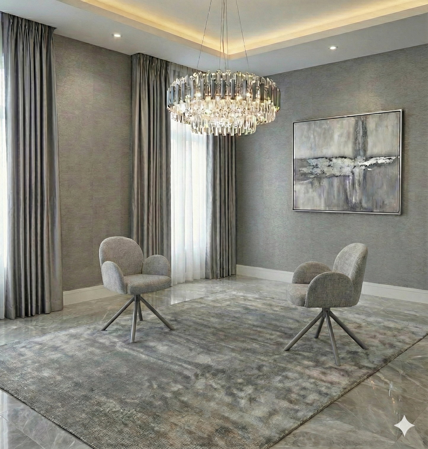 Gstaad Grey Extendable Stone Table