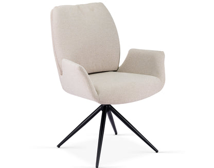 Fairmont 360 Swivel Beige Dining Chair