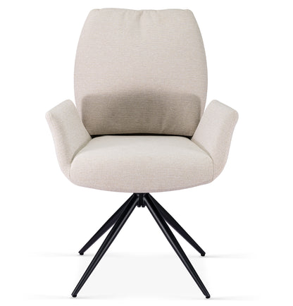 Fairmont 360 Swivel Beige Dining Chair