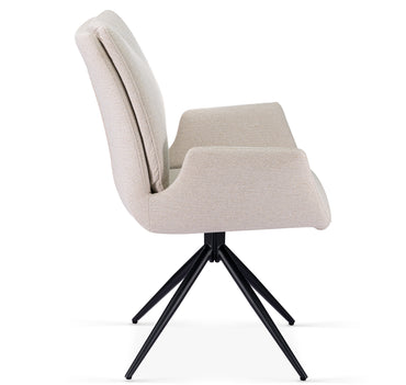 Fairmont 360 Swivel Beige Dining Chair