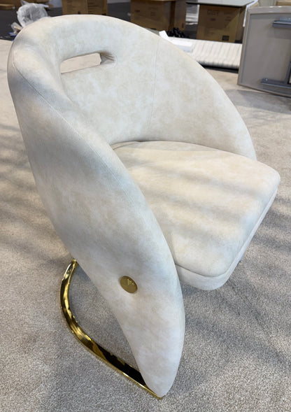 Vegas Cream Gold Dining Chair