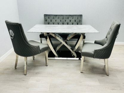 California Grey Marble160cm Dining Table