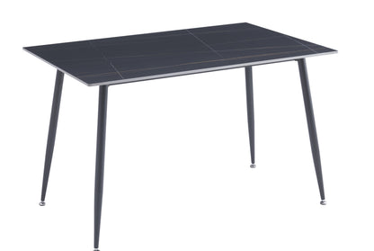 Oxford Ceramic Black Dining Table 1.2m & 4 Chairs