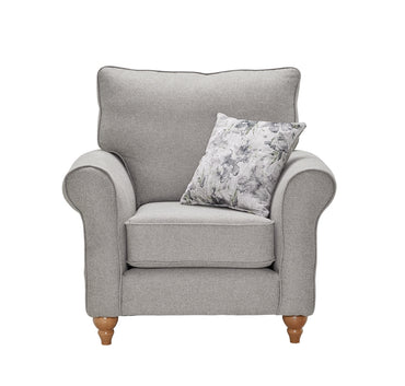 Heritage 3+1+1 Seater Sofa Suite In Reform Mink Fabric With Victoria Hunter Scatter