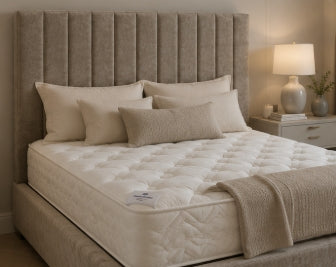Tokyo Bespoke Bed Available in a Range of Velvet Fabrics and Gaslift Storage Option