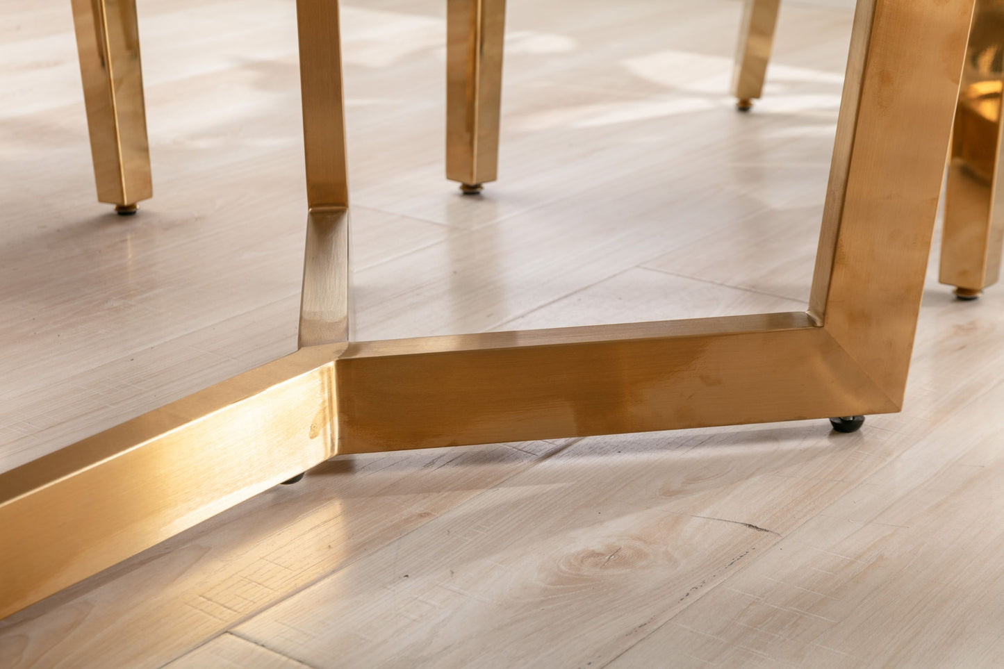 Sorrento Rectangle 180cm Ceramic Gold Table