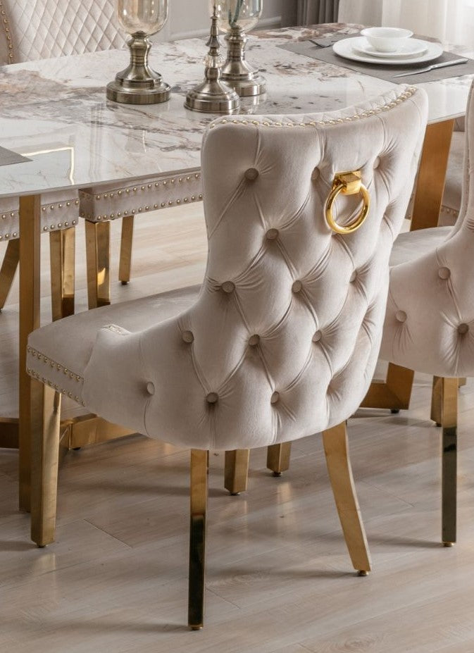 Sorrento Oval 150cm Ceramic Gold Table