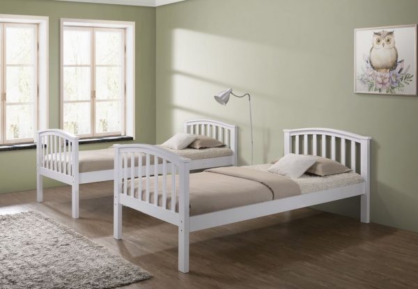 Artisan Arch White Bunk Bed Bed Split with Draws
