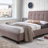 Brown Fabric Bed