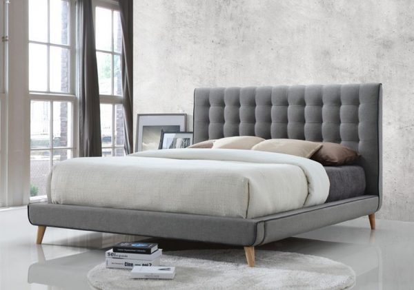 Grey Fabric Bed